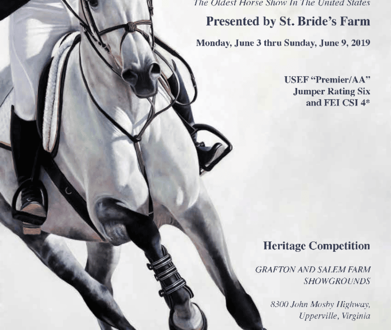 Submit Your Entries for the 2019 Upperville Colt & Horse Show