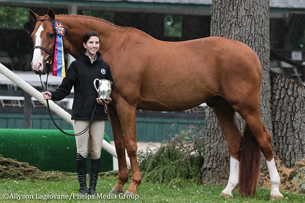 Ella Bikoff and Garfield Garner Grand Champion Junior Hunter Title